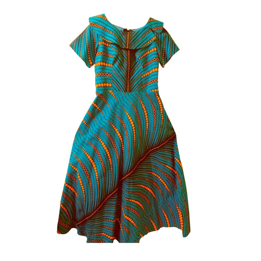 Ankara Flare Long Dress